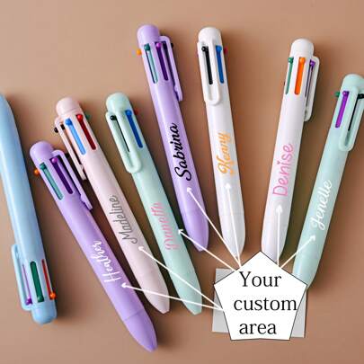 Individuell gestaltbarer Mehrfarben-Kugelschreiber, süße Makronen-farbige individuell beschriftbare Kugelschreiber, Geschenk für Familie, Schulmaterial für Kinder, Geschenk für Buchhaltungsliebhaber-Freunde, Freundin, Überraschungsgeschenk Schulanfang, Schulmaterial, Schulanfang, Schulgeschenk, für Büro, für Schule, für Klassenzimmer, für Lehrergeschenke, für Universität, für Kollegen, für Studentenwohnheime, Multifunktional, Kawaii, individuell, personalisiert, einzigartig, angepasst, Arbeiter, Kunden, Studenten, für Geschäft/Arbeit/Büro, für Schule, Wüstenfall Gemütlich