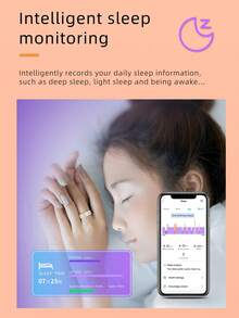 女士 2025 戒指，时尚健康监测戒指智能健身追踪器，带心率、血氧、300 米防水、远程摄像头、健康智能戒指 - 彩色 - 查看 5