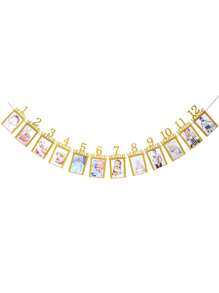 12pcs 1 Year Old Baby Birthday Photo Props Banner For 1st Birthday Party Decoration