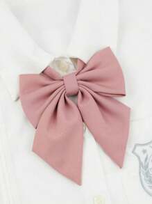 1pc Adjustable Pre-Tied Bow Tie, Suitable For Girls, Preppy Style