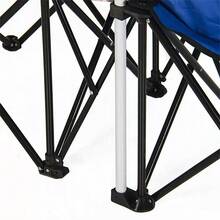 Double Folding Chair With Umbrella And Table Cooler Folding Beach Camping Chair - - 1 - View 4