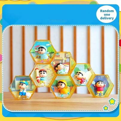 蜡笔小新搞笑 666 系列毛绒玩具，动漫收藏品，搞笑桌面装饰，动漫迷生日/万圣节礼物