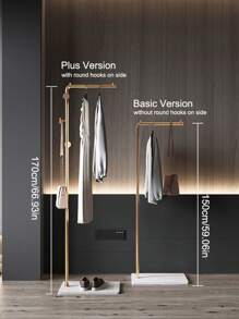 1pc Nordic Minimalist Modern Hanging Clothes Rack, Luxury Stand-Up Floor Clothes Hanger For Bedroom, Lightweight & Easy Assembly