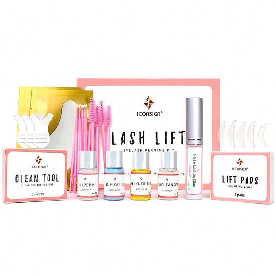 Lash Lift Kit, Eyelash Perm Kit, Professional Eyelash Curling Lash Extension Set, Glue Upgraded Version, Lash Extensions, Lash Curling, Semi-Permanent Curling Perming Kits Suitable For Salon Use - 彩色 - 查看 1