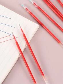 100支装凝胶笔芯 - 0.5毫米细笔尖，多种颜色（红、蓝、黑） - 办公学习用品，书写流畅，返校必备 - 彩色 - 查看 5