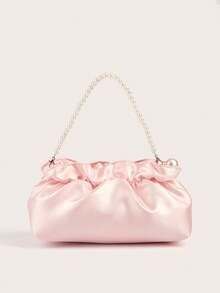 1pc Ruffle Cloud Mobile Phone Coin Purse Floral Pearl Hand-Held Clutch Bag - Handbag - View 8