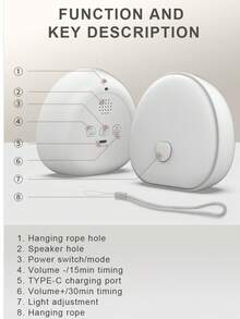 1pc LED White Noise Night Light, RGB Sleep Night Lamp With Natural Sound Effects, Color Changing, Sleep Timer And USB Charging, Soothing White Noise Generator To Improve Sleep And Relaxation