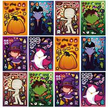 6/12pcs Halloween Stickers - Pumpkins, Witches, Ghosts, Mummies, Vampires, DIY Dress-Up Stickers, Holiday Party Favors, Gift Bag Fillings, Birthday Decorations