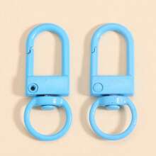 10pcs Colorful Metal Spring Trigger Snap Hooks, Zinc Alloy Jewelry DIY Accessories For Keychain, Bag, Earphone
