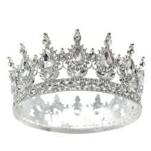 EBUDAE Queen Crown Rhinestone Wedding Crowns And Tiaras For Women Costume Party Hair Accessories Princess Birthday Crown Crystal Bridal Crown