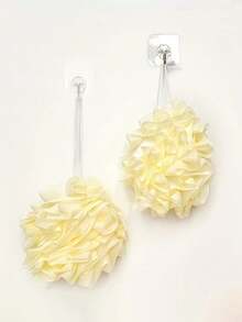 1/2/3Pcs 2-In-1 Washcloth Loofah Combo Loufee Washcloth That Holds Bar Soap-Exfoliation Mesh Shower Ball For Body Wash & Smooth Skin - Multicolor - View 10