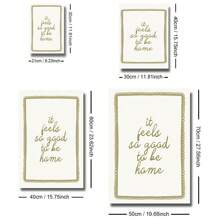 1 pezzo Stampa su tela con citazione "It Feels So Good To Be casa", senza cornice, in stile minimalista con tipografia in verde oliva, opera d'arte da parete accogliente per dormitorio, appartamento, soggiorno, camera da letto, decorazione moderna per la casa