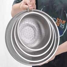 Stainless Steel Drain Basket Colander Fruit Rice Vegetable Washing Basket Strainer Drainer With Handle Kitchen Storage Tools