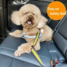 Cuerda de tracción reflectante de nailon para perros pequeños y medianos, con hebilla de ajustable para el automóvil