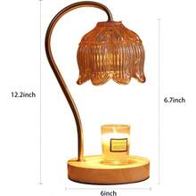 GEEZO Fragrance Candle Warmer Lamp,Electric Candle Warmer With Timer & Dimmer,Mom Christmas Birthday Gifts For Women, House Warming Gifts New Home Bedroom Decor - 暖黃色 - 查看 5