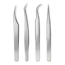 Pinzas para pestañas, herramientas para extensiones de pestañas, rizador de pestañas con clip de pluma dorado, maquillaje de pestañas