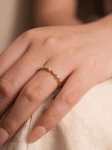 1 件 S925 纯银优雅复古人造珍珠女士戒指女士精美珠宝礼物生日礼物派对礼物 - 戒指 - 查看 3