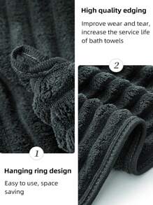 1/3pcs Set - Dark Gray Water Wave Pattern Towels - 3pcs Face Towels/3pcs Bath Towels/1pc Large Bath Towel - Coral Fleece Material - High-End Texture - Skin-Friendly Soft Comfortable - Strong Absorbency And Drying Effect - Suitable For Hotel, Spa, Outdoor, Yoga, Vacation, Camping, Swimming Pool Etc. - All Season - Simple And Useful Bathroom Towel Set Back To School For Beauty Salon Home Bathroom