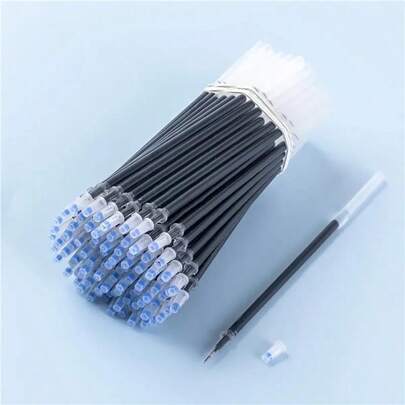 100 unidades de recambios de bolígrafo de gel - Punta fina de 0.5mm, Múltiples colores (Rojo, Azul, Negro) - Suministros de oficina y escolares, Escritura suave, Esencial para volver a la escuela