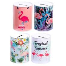 1pc Universal Sealed Coin Bank, (Small 10.5cm, Medium 12.5cm) Cartoon Design Decorative Piggy Bank, (Recommended Medium 12.5cm) For Saving USD, EUR, AUD, GBP, SAR, TMT, EGP, CHF Coins, Small Metal Coin Collection Box