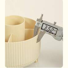 360°旋转化妆品收纳盒 - 无需组装，抛光铂金设计，适用于家庭或办公室，紧凑节省空间的展示柜，桌面旋转化妆刷架，化妆品、文具和工具收纳 - 彩色 - 查看 8