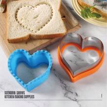6pcs Bread Cutting Mold/Double-Layer Two Pieces Baking Tool Set/Creative Cartoon Biscuit Mold/Round Square Love Shape And Various Shape Molds/Sandwich Mold/Sandwich Bread Cutting Mold, Biscuit Cutting Knife Embossing/Biscuit Embossing Fruit Cutting Device