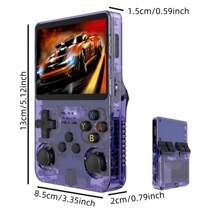 Console de jeu portable rétro mini R36s, stockage incluant plus de 15 000 jeux, écran IPS de 3,5 pouces, jeux et divertissement portables, carte TF intégrée de 64 Go.