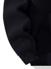 2025 Autumn And Winter New Loose American Casual Thickened Half Zipper Velvet Hooded Sweatshirt For Men