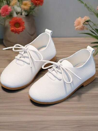 1 par de zapatos para niños, nuevo estilo primavera-otoño 2025 para niñas, zapatos de suela blanda para bebés, zapatos de princesa y mocasines para niñas pequeñas