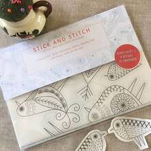 Papel de transferencia para bordado soluble en agua y fácil de lavar - Patrones de animales preimpresos, perfecto para principiantes - Manualidades para todas las estaciones, pegar y coser, amantes de la costura a mano - Multicolor - Ver 13