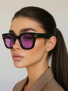 Modische Brille oversized Farbverlauf Frauen 90er Jahre schwarze Gläser Modische Outdoor Quadrat