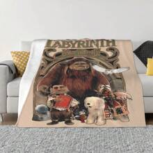 Ultraweiche, kuschelige Flanell-Wurfdecke mit Labyrinth-Motiv - Maschinenwaschbar, warm für Sofa & Bett-Komfort