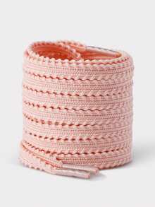 Athletic Shoelace Replacement String, Black & White Wheat Design Suitable For Men & Women - Multicolor - View 3