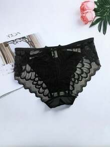 Sexy Lingerie Internet Celebrity New Fashion Sexy Underwear Shorts Soft Lace Triangle Pants Women's Underwear Bow Sexy Transparent Underwear Handmade Three-Dimensional Bow Decoration Waist