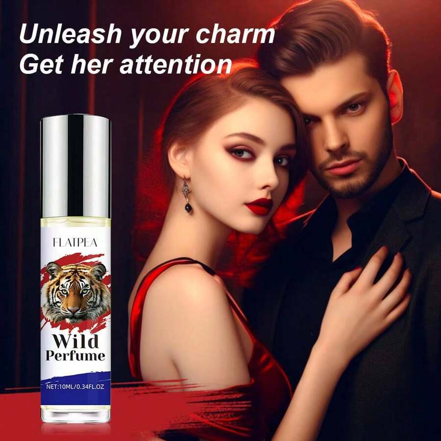 10ml Wild Tiger Men's Ball Pheromone Perfume, Alcohol-Free, Unrestrained Men's Wild, Attracting The Attention Of The Opposite , Suitable For Parties, Dates, And Valentine's Day Gifts