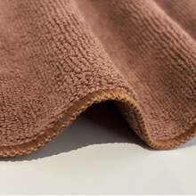 超吸水超细纤维清洁布 - 5/10 件，不起毛且耐用，适用于厨房、洗车和家庭使用 12 英寸 X 12 英寸 - 棕色 - 查看 3