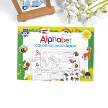 Juego de 25 piezas/Set de cuaderno para practicar caligrafía con 6 bolígrafos de colores, libro para colorear DIY para mejorar las habilidades de escritura y expresión de los niños, desarrollar la construcción de oraciones y la percepción del color, gran regalo para volver a la escuela, el Día de los Niños y festividades