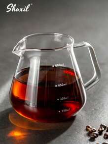 shoxil 2 Stücke/Set, Kaffeefilter Set, Glaskaffeetopf und Filterkanne mit Bambusständer, Glaskaraffe und Kaffeefilter, Tropfkaffeemaker Set für Zuhause oder Büro, 1-4 Tassen