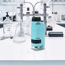 The Miniscope, Mini Portable Microscope, Miniscope Portable Microscope ,Handheld Pocket Microscope For Scientific Experiment - Blue - View 7