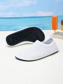 1 Pair Kids' Breathable Striped Multi-Purpose Water, Hiking, All-Season Shoes - White - View 2