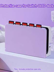 兼容Switch NS2的卡槽底座保护壳，适用于新款Switch2 (2025)/Switch NS/Switch OLED底座保护套，Switch游戏配件，硬壳底座配件，可收纳游戏卡，防刮擦，防污，多种颜色和款式可选，贴合紧密，安装简便。 - 彩色 - 查看 15