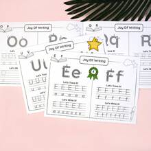 Juego de 25 piezas/Set de cuaderno para practicar caligrafía con 6 bolígrafos de colores, libro para colorear DIY para mejorar las habilidades de escritura y expresión de los niños, desarrollar la construcción de oraciones y la percepción del color, gran regalo para volver a la escuela, el Día de los Niños y festividades