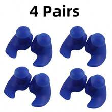 4 Pairs Reusable Silicone Ear Plugs, Soft, Waterproof, Comfortable - Suitable For Swimming, Beach Essentials, Beach Accessories, Pool Float - Multicolor - View 17