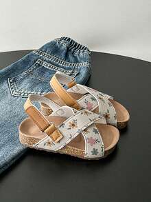 1 Pair Open Toe Comfortable Fashion Summer Beach Sandals For Girls - Beige - View 4