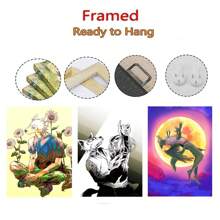 1pc Frameless Vintage Painting Anime Art Posters Decoration Game Room Bar Coffee Shop Bedroom Dormitory Wall Cartoon Modern Wall Arts Decoration Home Decoration Gifts ,Wall Art With Frame