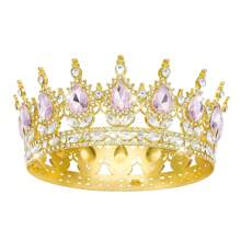 EBUDAE Queen Crown Rhinestone Wedding Crowns And Tiaras For Women Costume Party Hair Accessories Princess Birthday Crown Crystal Bridal Crown