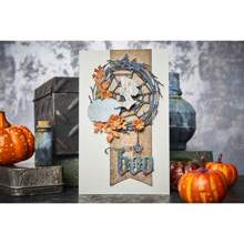 1 Pc Autumn Wreath Metal Cutting Die For Making Cards, Suitable For Metal Die Cutting Dies, Scrapbooks, Photo Albums, Diaries, Greeting Cards, Embossed Paper, Handicraft Decoration