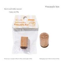 1pc Beechwood Stamp With Handdrawn Cute Designs, Versatile For Decorating Journals, Suitable For School And Office Stamps,Back To School,School Supplies