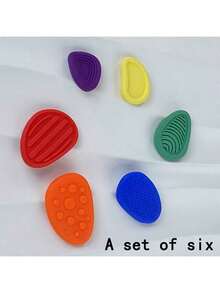 Sensory Worry Stones: Textured Soft Fidget Toys - Calming Stress Relievers For Anxiety, Fidget Toys,Sensory Toys,Toys,Sensory Toys, Valentine's Day,Gift