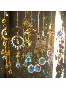 7 Pcs Crystal Suncatcher For Window Hanging Sun Catchers With Crystal Prisms Decor For Indoor Outdoor Home Party Wedding Decor Hanging Crystals For Decoration - Đầy màu sắc - Xem 1